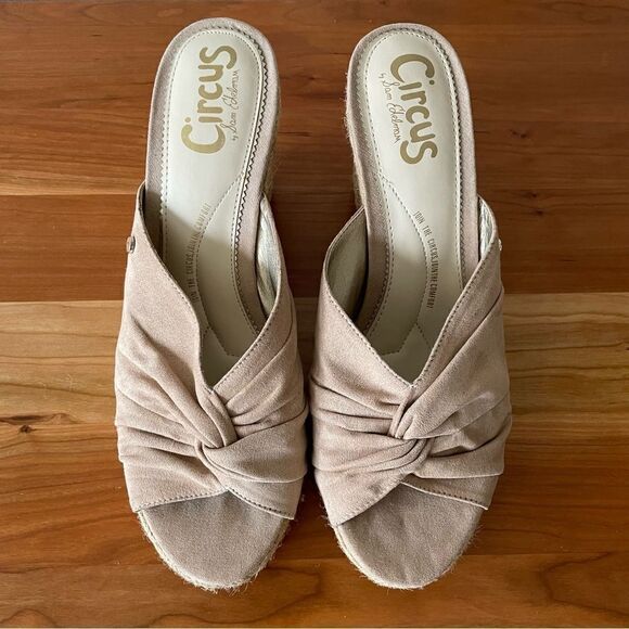 Circus by Sam Edelman Bea Espadrille Beige Wedge Sandals - Size: 9.5 - Picture 10 of 12